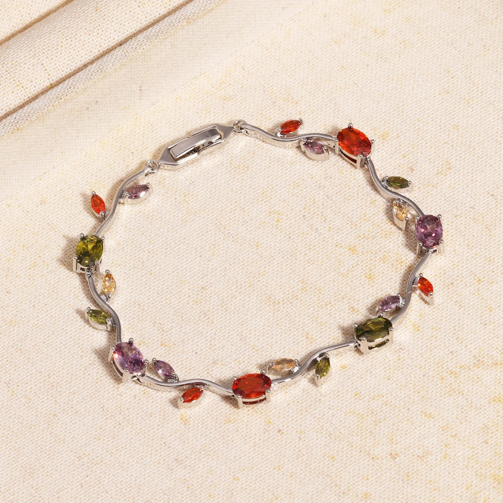 Crystal Bloom Bracelet — Radiant Gem Collection