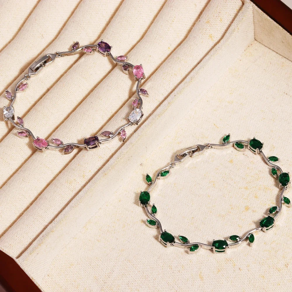 Crystal Bloom Bracelet — Radiant Gem Collection