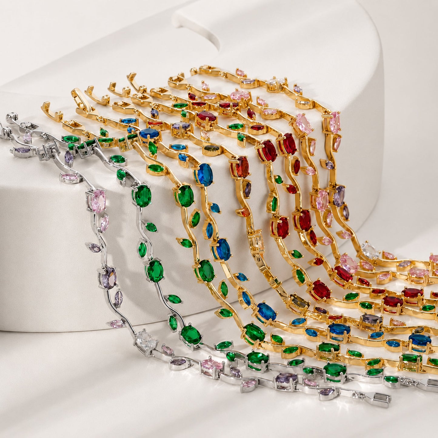 Crystal Bloom Bracelet — Radiant Gem Collection